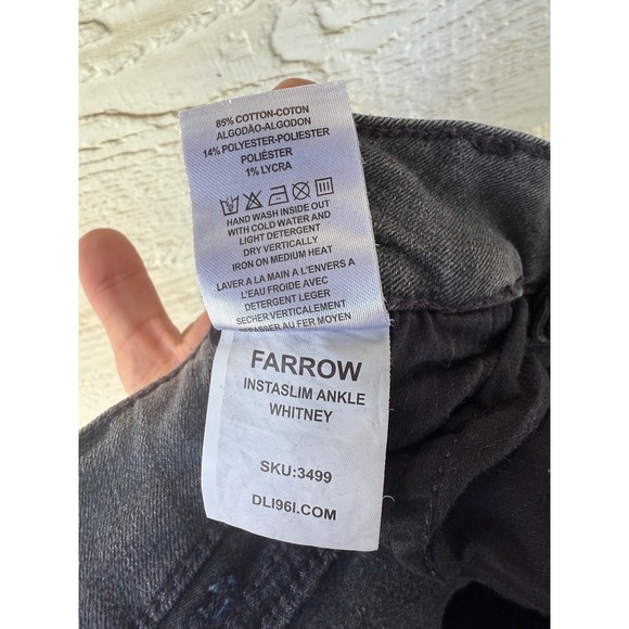 DL1961 Farrow‎ Instaslim Ankle Whitney Distressed Gray Jeans Womens Size 32 - Picture 5 of 7